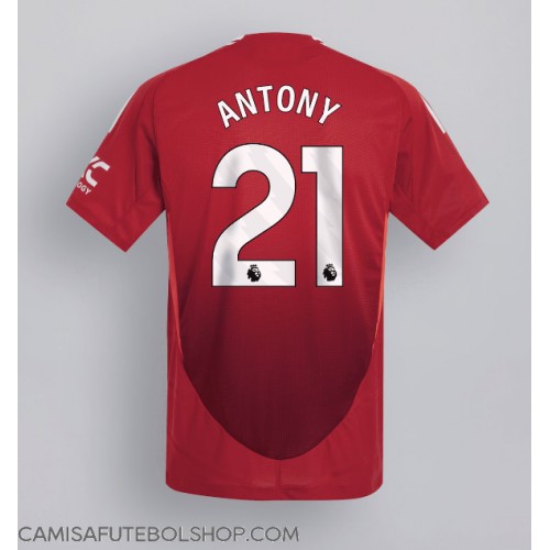 Camisa de time de futebol Manchester United Antony #21 Replicas 1º Equipamento 2024-25 Manga Curta